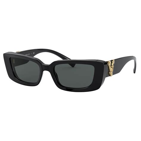 versace rectangle sunglasses black